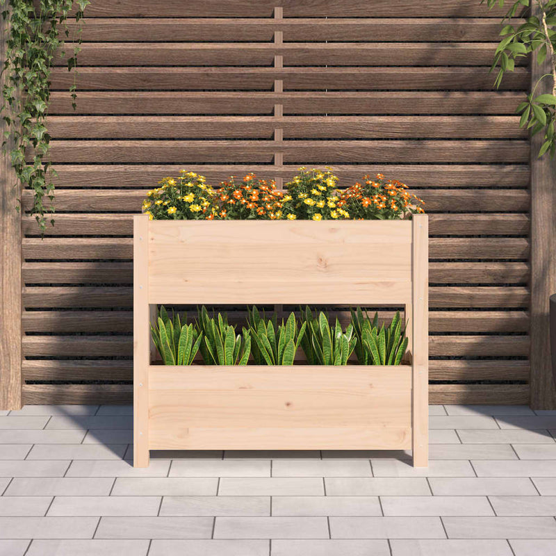 vidaXL Planter 77x25x66 cm Solid Wood Pine