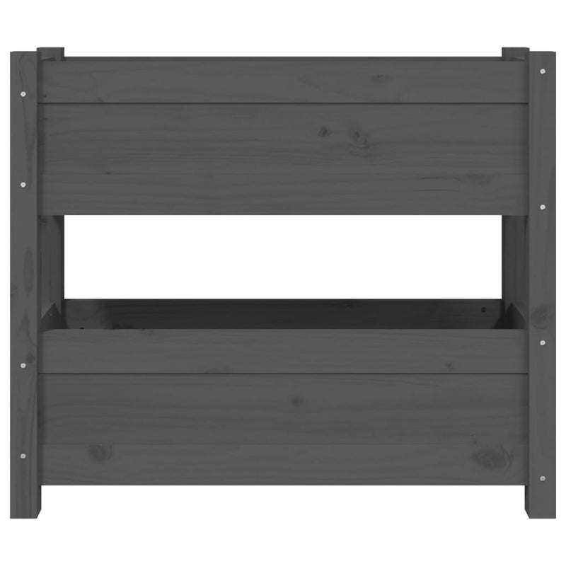 vidaXL Planter Grey 77x25x66 cm Solid Wood Pine