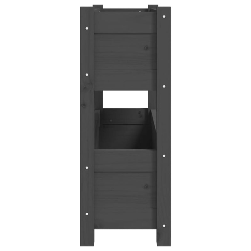 vidaXL Planter Grey 77x25x66 cm Solid Wood Pine