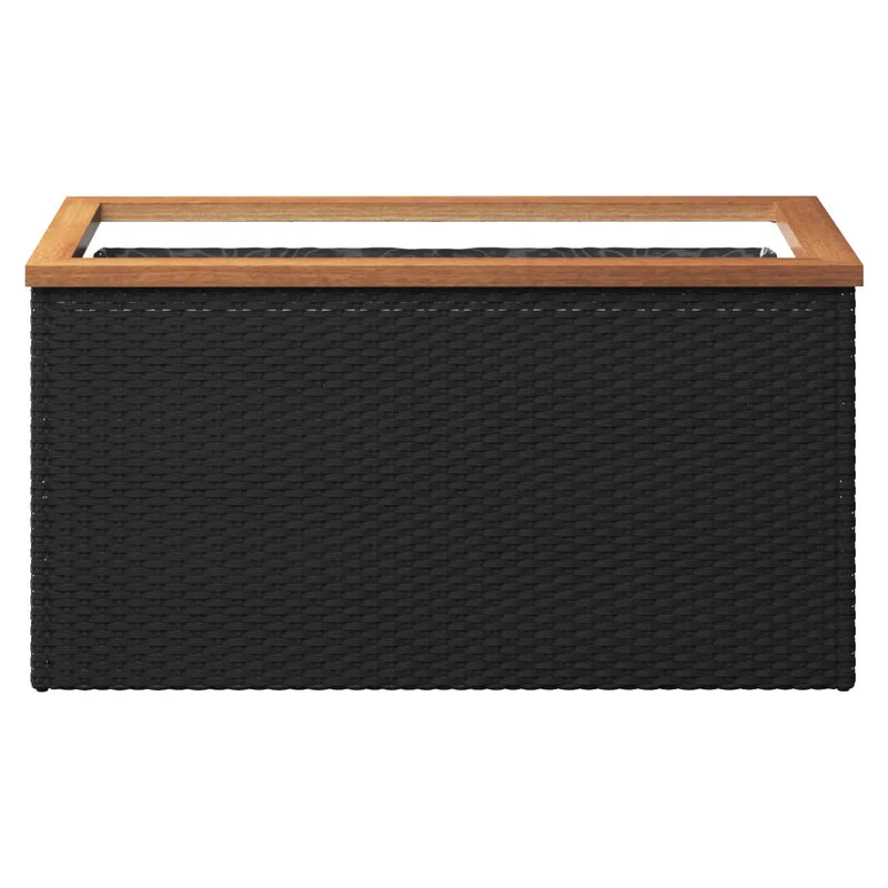 Planter Black 80x40x40 cm Poly Rattan