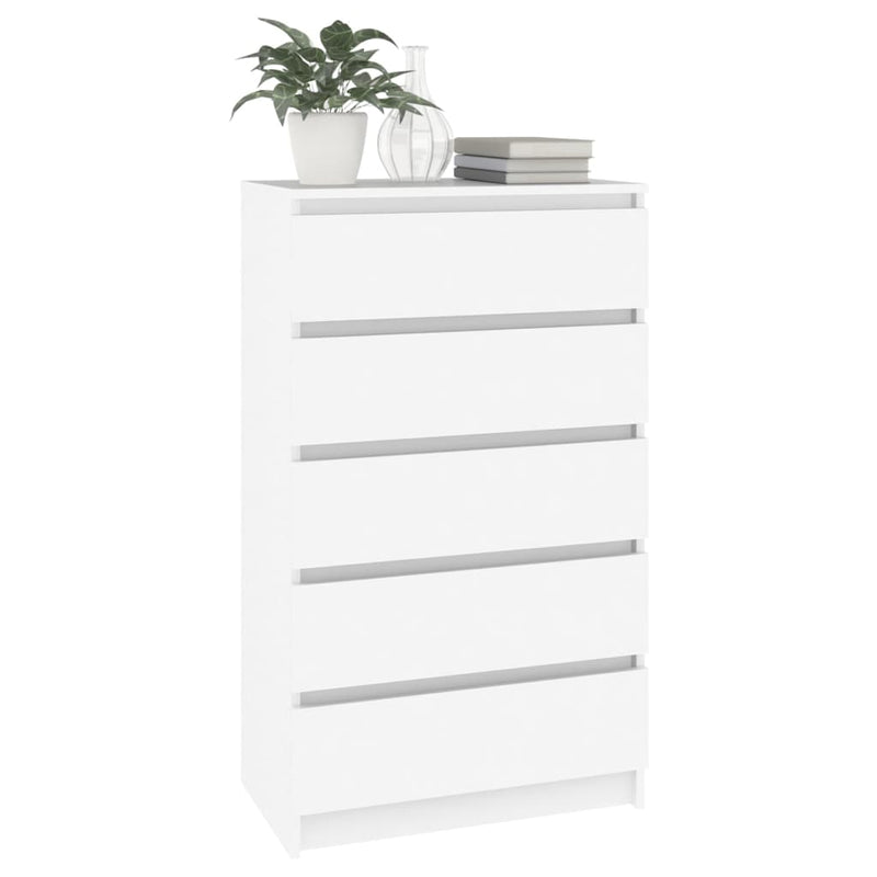 Drawer Cabinet White 60x36x103 cm Engineered Wood