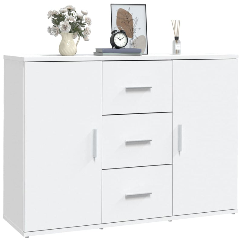 Sideboard White 91x29.5x65 cm Engineered Wood