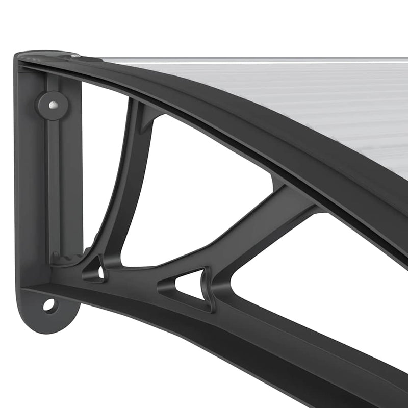 vidaXL Door Canopy Black 300x100 cm Polycarbonate