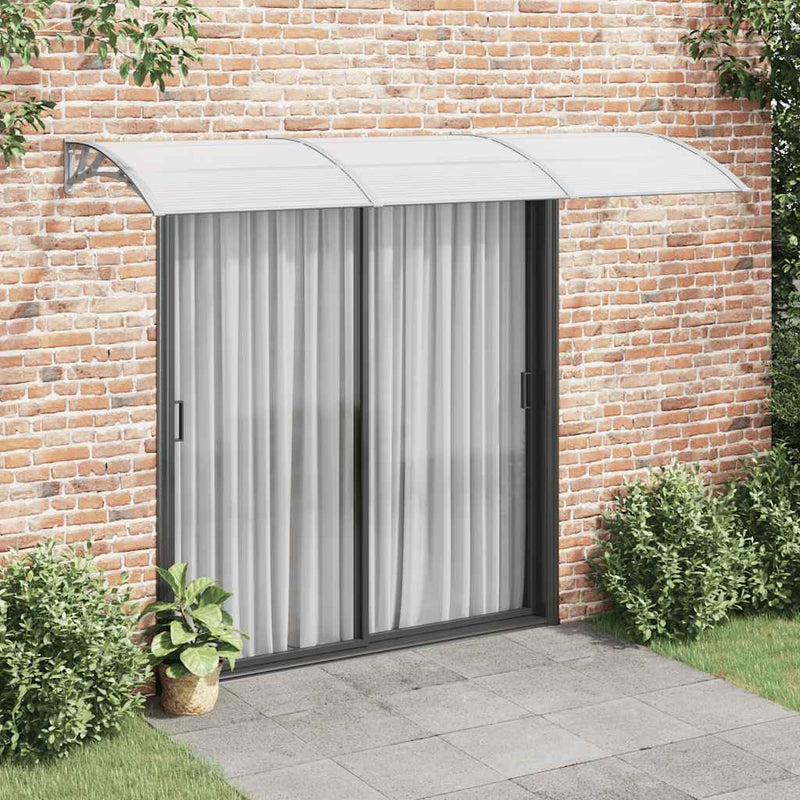 vidaXL Door Canopy Grey 300x100 cm Polycarbonate