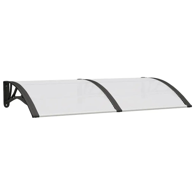 Door Canopy Black and Transparent 150x75 cm Polycarbonate
