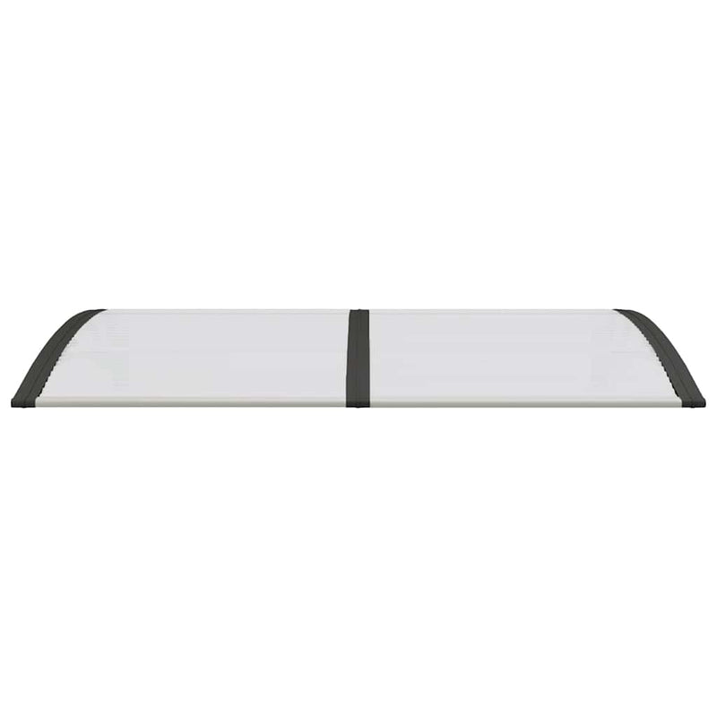 vidaXL Door Canopy Black and Transparent 150x75 cm Polycarbonate