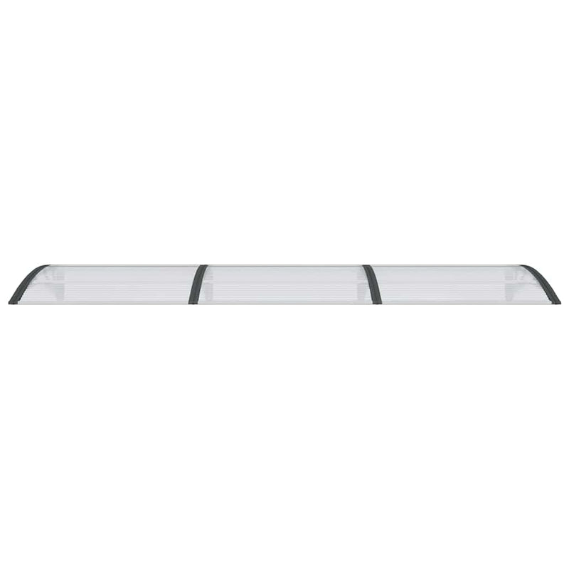 vidaXL Door Canopy Black and Transparent 300x75 cm Polycarbonate