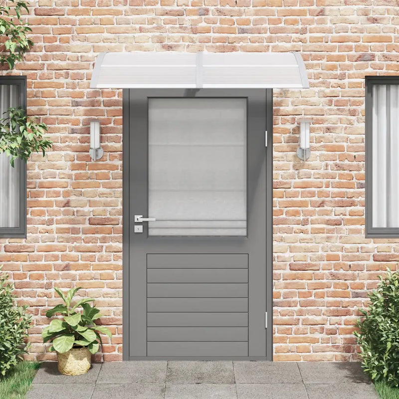 Door Canopy Grey 150x75 cm Polycarbonate