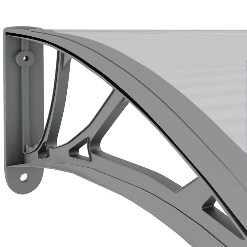 vidaXL Door Canopy Grey 150x75 cm Polycarbonate