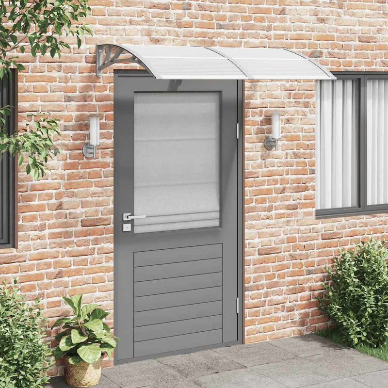 vidaXL Door Canopy Grey 150x75 cm Polycarbonate