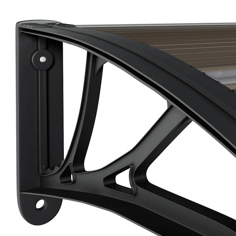 vidaXL Door Canopy Black 300x75 cm Polycarbonate