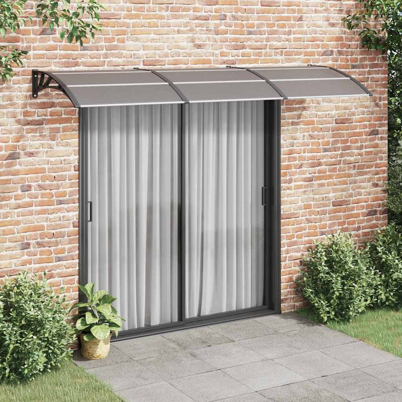 vidaXL Door Canopy Black 300x75 cm Polycarbonate