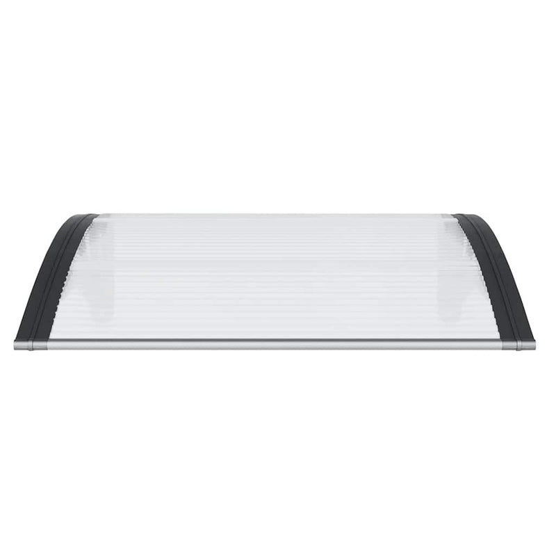 vidaXL Door Canopy Black and Transparent 80x75 cm Polycarbonate