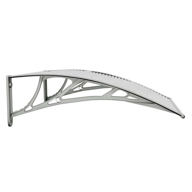 vidaXL Door Canopy Grey and Transparent 80x75 cm Polycarbonate