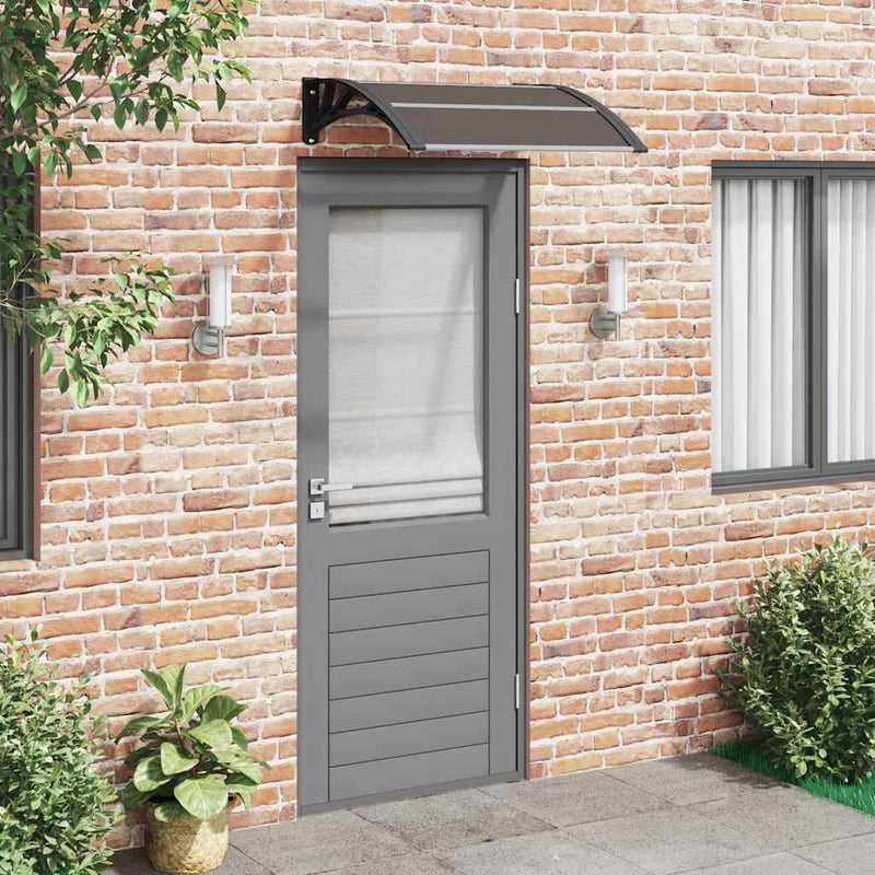 vidaXL Door Canopy Black 80x75 cm Polycarbonate