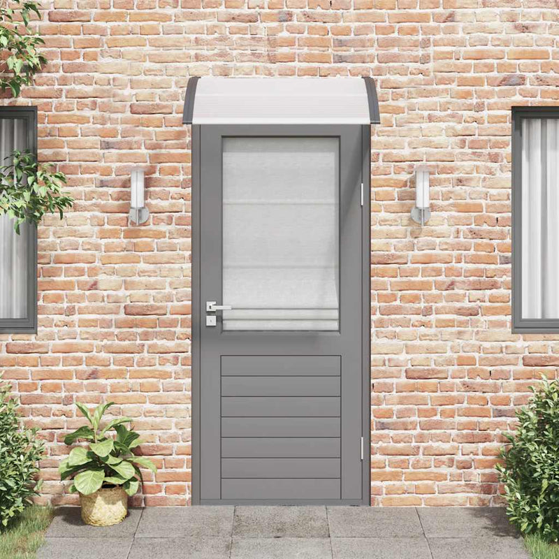 vidaXL Door Canopy Black and Transparent 100x75 cm Polycarbonate