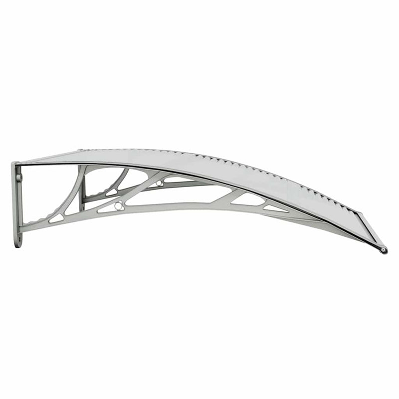 vidaXL Door Canopy Grey and Transparent 100x75 cm Polycarbonate