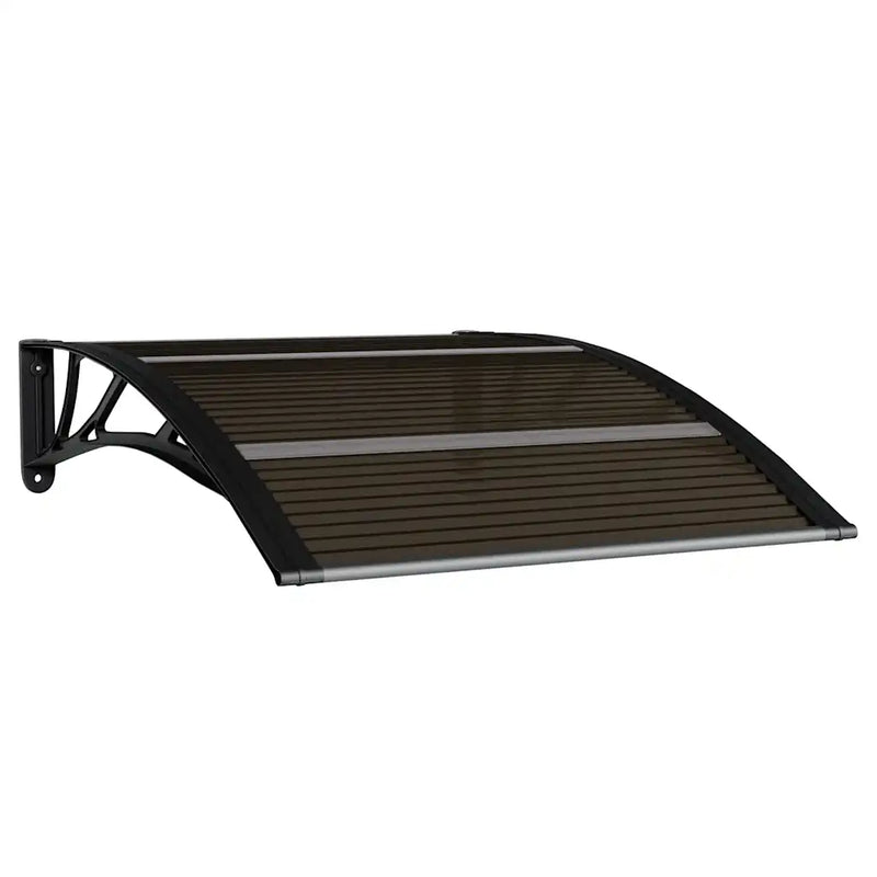 Door Canopy Black 100x80 cm Polycarbonate