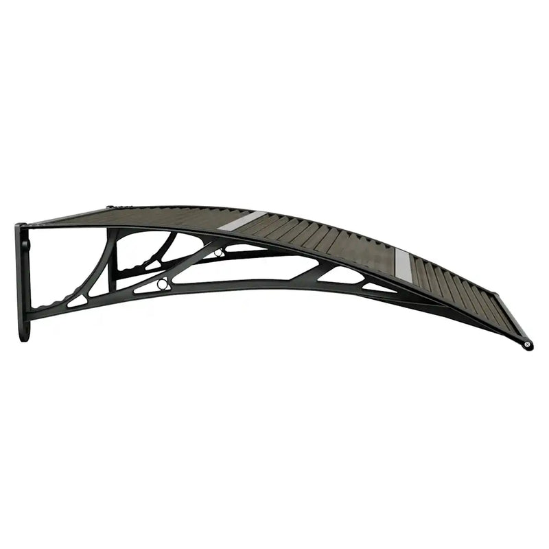 Door Canopy Black 100x80 cm Polycarbonate