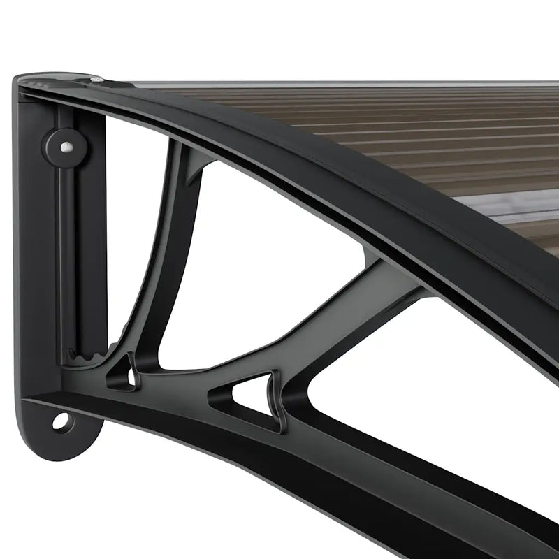 Door Canopy Black 100x80 cm Polycarbonate