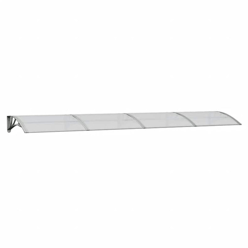 vidaXL Door Canopy Grey and Transparent 350x75 cm Polycarbonate