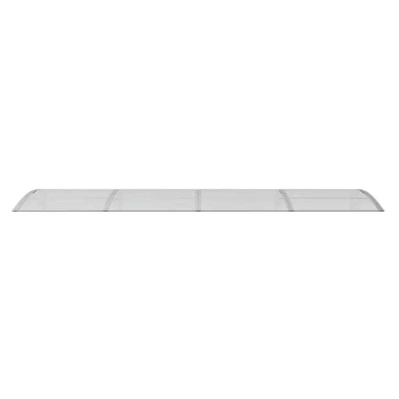 Door Canopy Grey and Transparent 350x75 cm Polycarbonate
