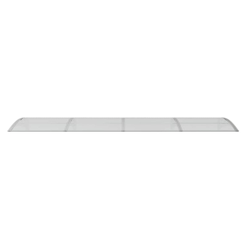 vidaXL Door Canopy Grey and Transparent 350x75 cm Polycarbonate