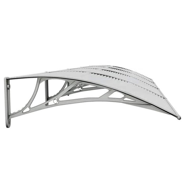 vidaXL Door Canopy Grey and Transparent 350x75 cm Polycarbonate