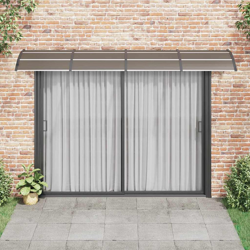vidaXL Door Canopy Black 350x100 cm Polycarbonate