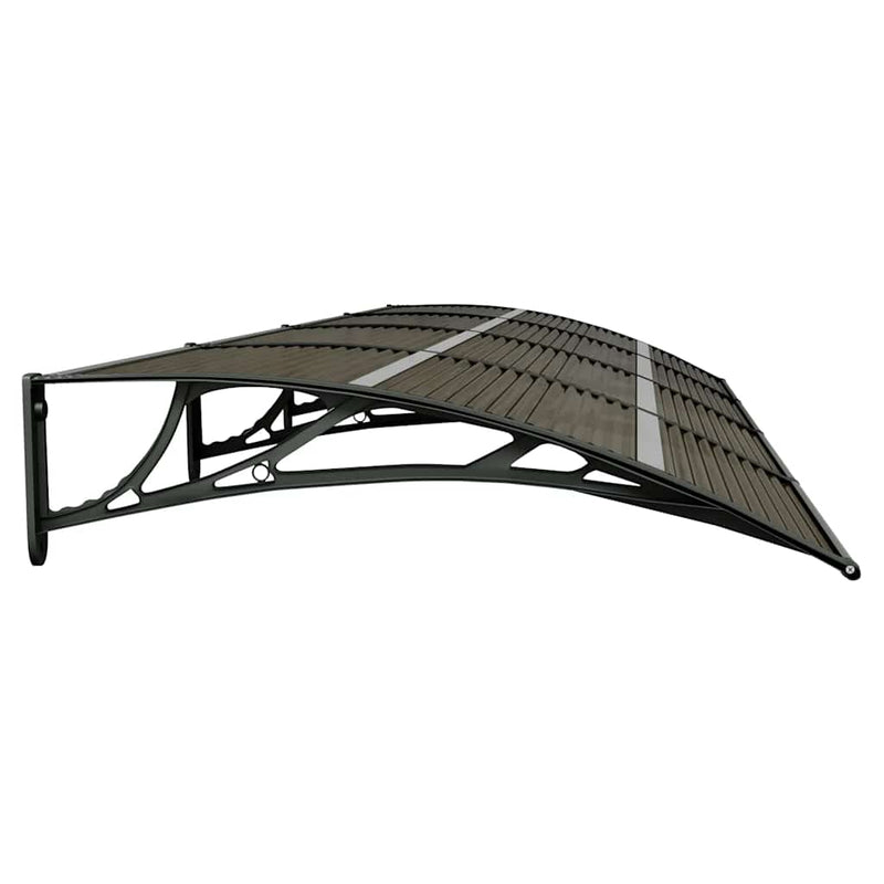 vidaXL Door Canopy Black 350x100 cm Polycarbonate