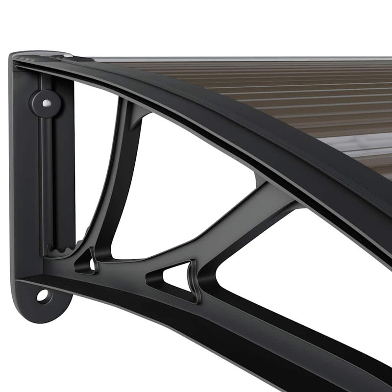 vidaXL Door Canopy Black 350x100 cm Polycarbonate