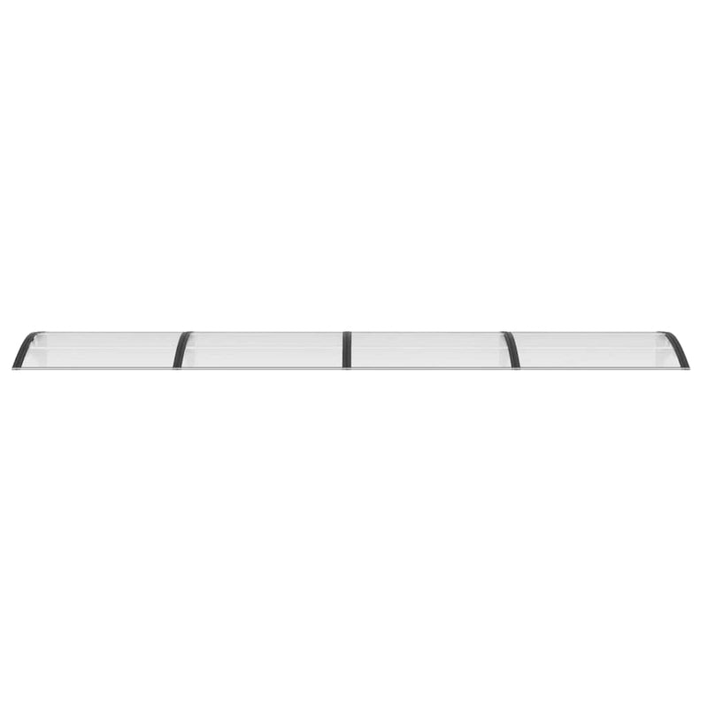 vidaXL Door Canopy Black and Transparent 400x75 cm Polycarbonate