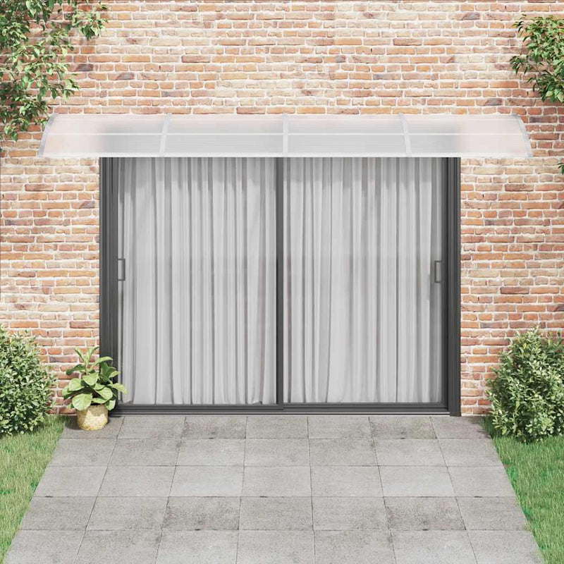 vidaXL Door Canopy Grey 400x100 cm Polycarbonate