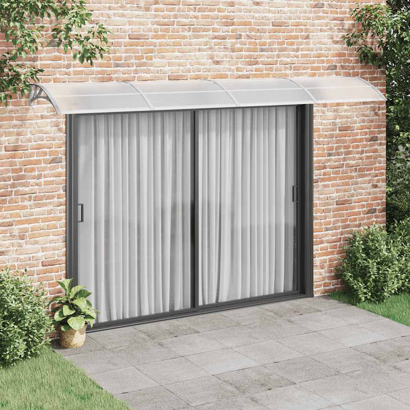 vidaXL Door Canopy Grey 400x100 cm Polycarbonate