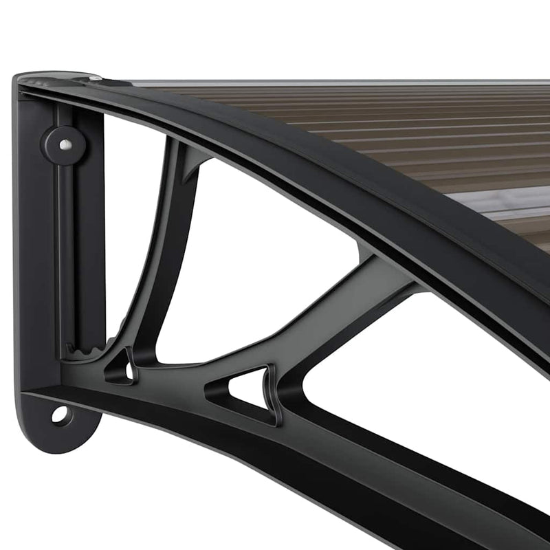 vidaXL Door Canopy Black 400x100 cm Polycarbonate