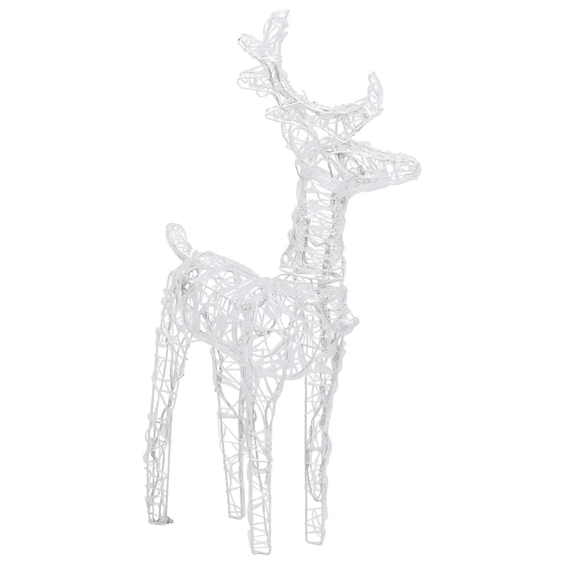 Christmas Reindeers 4 pcs Cold White 160 LEDs Acrylic