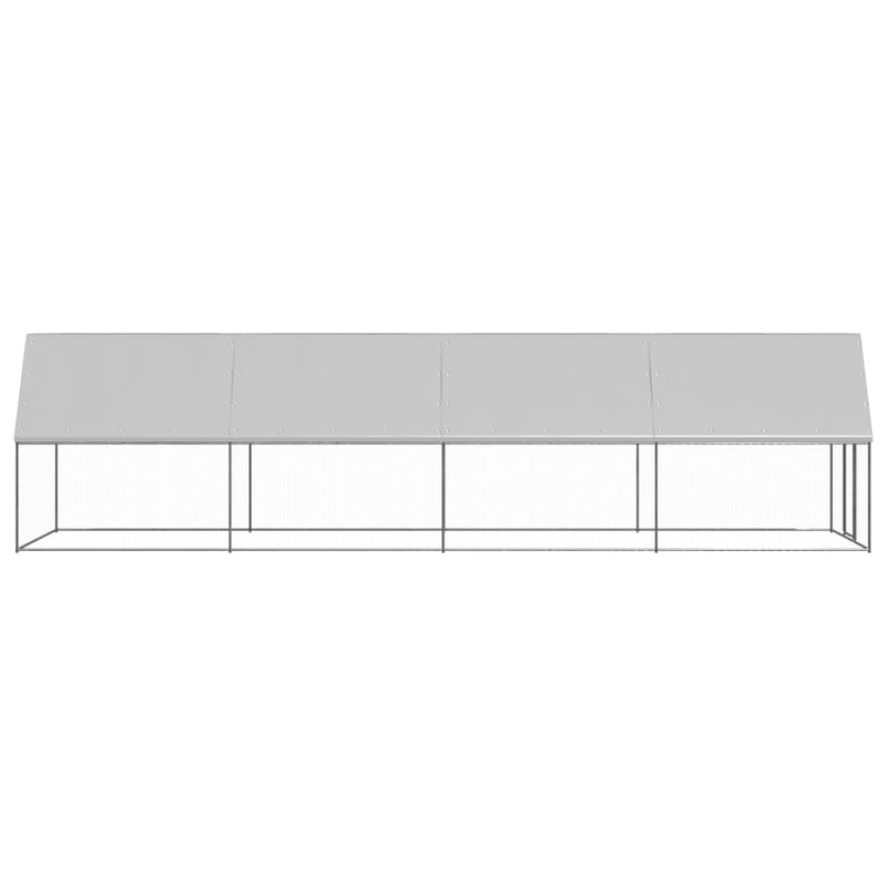 vidaXL Outdoor Chicken Cage 2x8x2 m Galvanised Steel