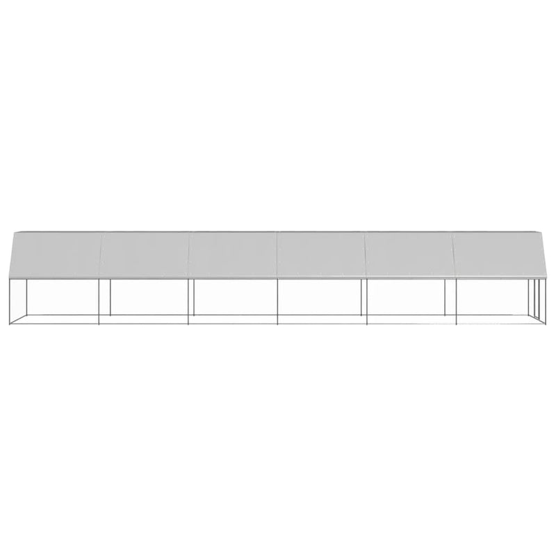 vidaXL Outdoor Chicken Cage 2x12x2 m Galvanised Steel
