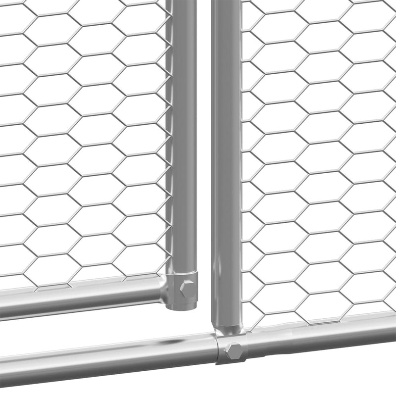 vidaXL Outdoor Chicken Cage 2x12x2 m Galvanised Steel
