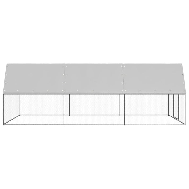 vidaXL Outdoor Chicken Cage 3x6x2 m Galvanised Steel
