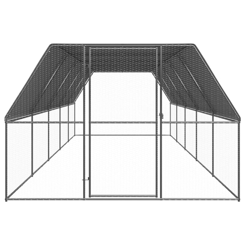 vidaXL Outdoor Chicken Cage 3x10x2 m Galvanised Steel