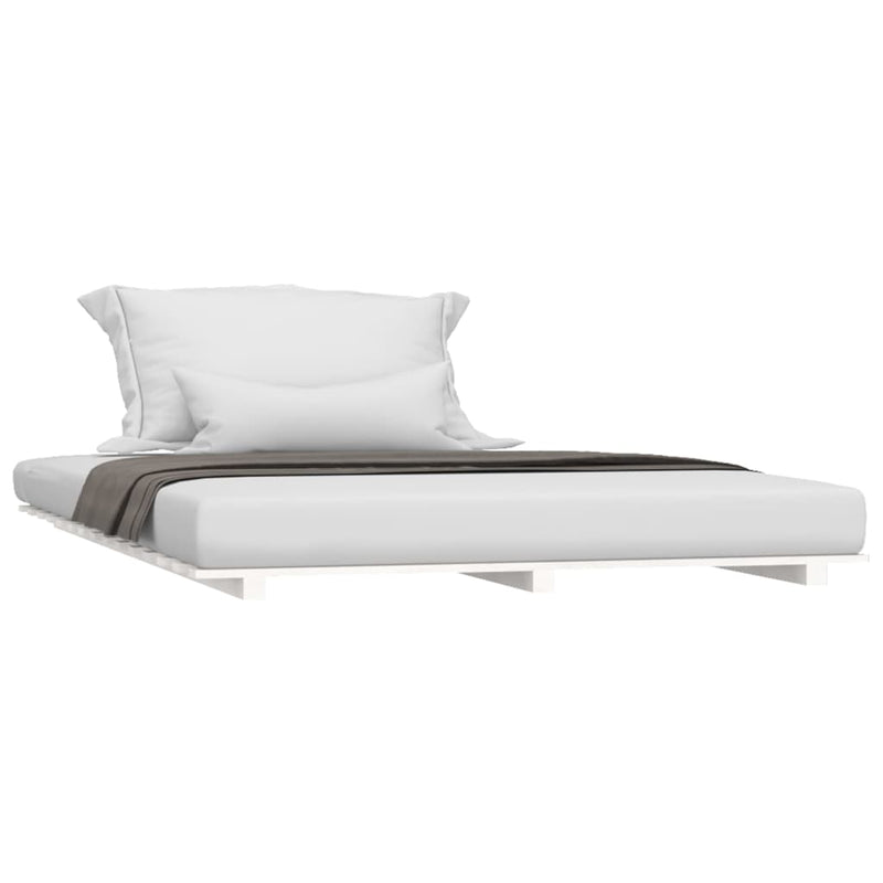 vidaXL Bed Frame without Mattress White 150x200 cm Solid Wood Pine