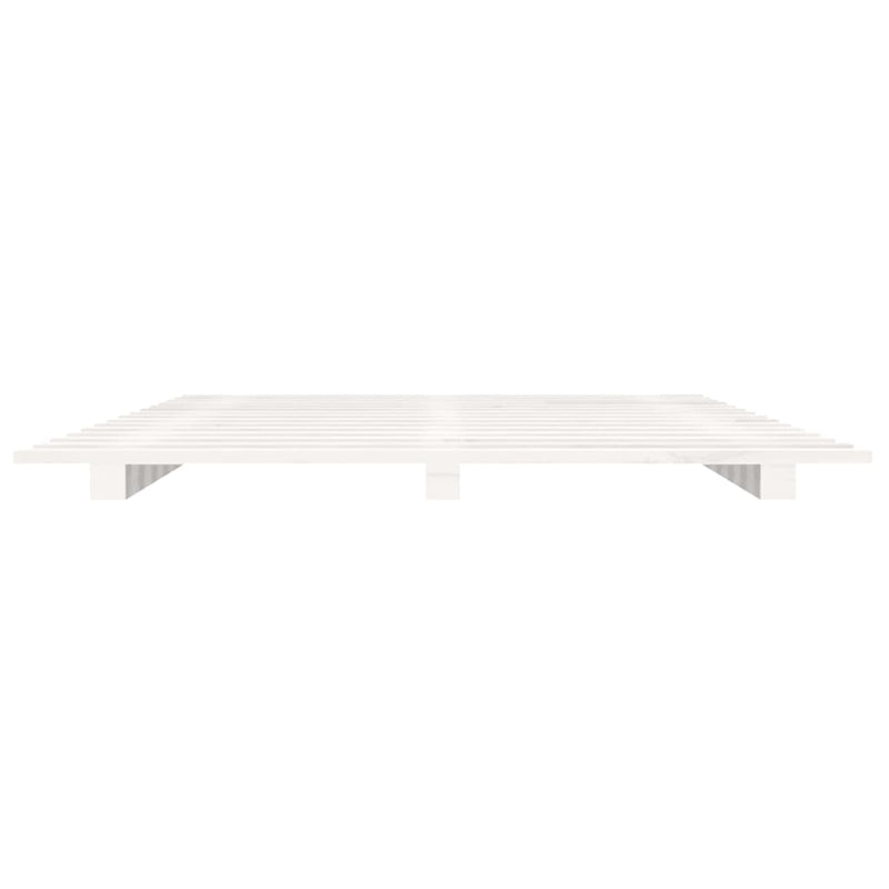vidaXL Bed Frame without Mattress White 150x200 cm Solid Wood Pine