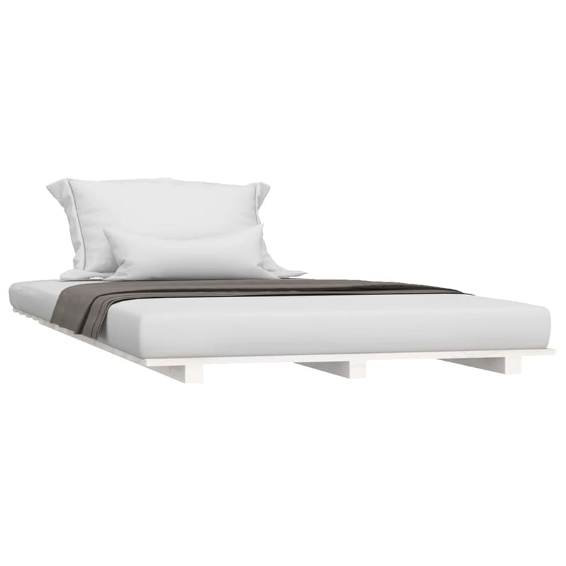 vidaXL Bed Frame without Mattress White 90x190 cm Solid Wood Pine
