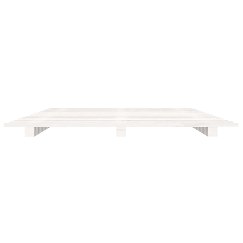 vidaXL Bed Frame without Mattress White 135x190 cm Solid Wood Pine