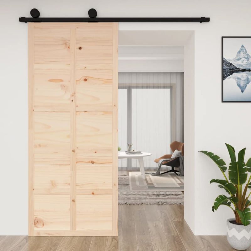 Barn Door 90x1.8x214 cm Solid Wood Pine