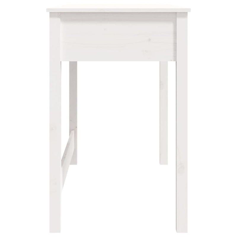 vidaXL Desk with Drawers White 100x50x78 cm Solid Wood Pine