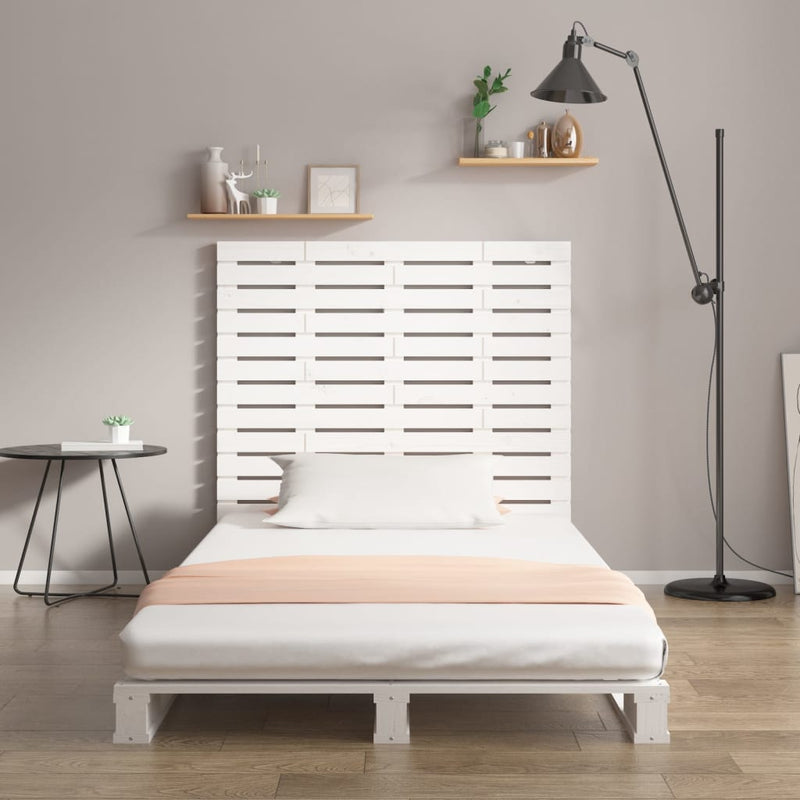 vidaXL Wall Headboard White 141 cm Solid Wood Pine