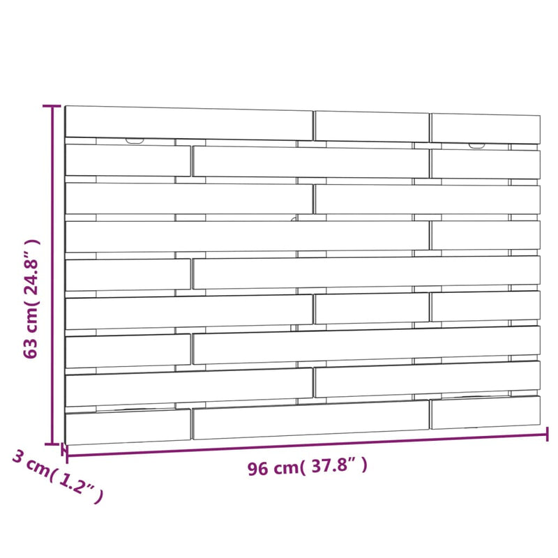 vidaXL Wall Headboard White 96 cm Solid Wood Pine