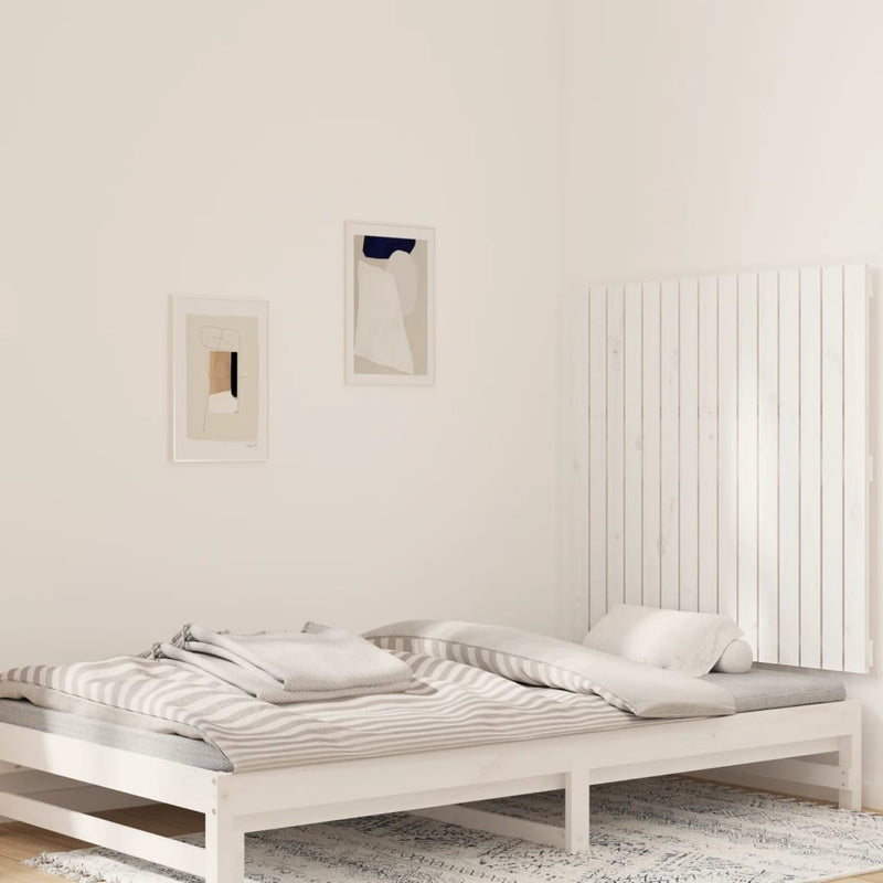 vidaXL Wall Headboard White 95.5 cm Solid Wood Pine